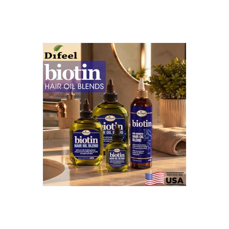 Difeel Biotin - Mezcla de aceite para el cabello, 7.1