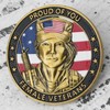 Female Veteran Challenge Coin with Clear Protective Case - Patriotic
