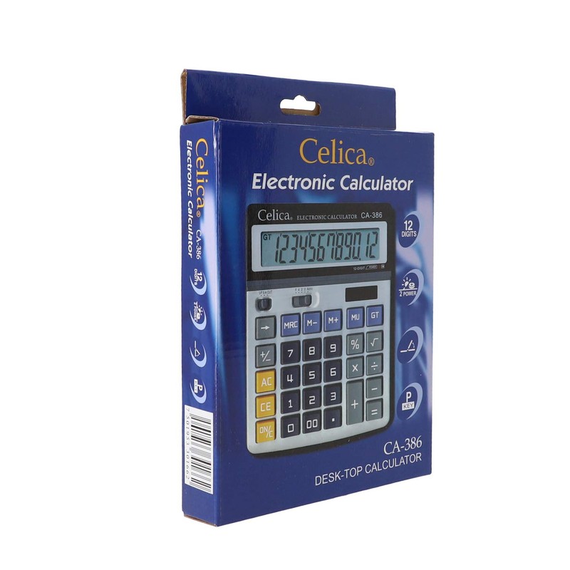 Celica CA-386 Calculadora de Escritorio con Pantalla de 12 Dígitos,