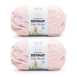 Bernat - Manta para bebé raspb Kisse - 300 g/10.5 oz - Poliéster - 6 súper voluminosos - 220 yardas - Tejer/ganchillo, 2 unidades, besos de frambuesa