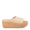 FitFlop FT5A20-090 Eloise Cork-WRAP Leather Wedge Slides Stone Beige US11
