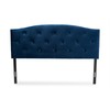 Baxton Studio Leone Modern and Contemporary Navy Blue Velvet Fabric