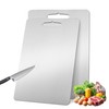 2 Pack Titanium Cutting Boards 100% Pure Titanium for Kitchen