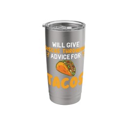 Will Give Discus Throwing Advice for Tacos - Discus Throwing Stainless Steel Insulated Tumbler
