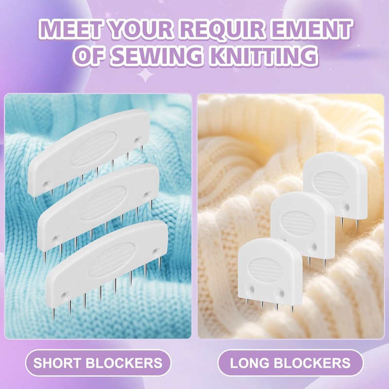 20Pcs Knit Blocking Pins Kit, Knit Blocking Combs, Knit Blockers