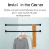 MYOYAY Corner Garment Rod 34in 2 Pack Industrial Pipe Clothes
