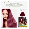 Shampoo Tinte Cubre Canas Rojo Vino Herbishh 500ml