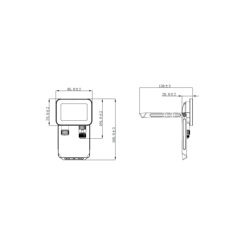 Knightsbridge LED Flood Light, Die-Cast Aluminium, Cool White