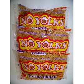 Noodles No Yolks Egg White Pasta Cholesterol Free Noodles Extra Broad (3 Pack)