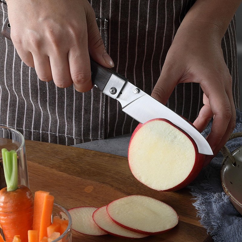 ZhengSheng 4.5" Folding Kitchen Knife Ultra Sharp 440A Stainless Steel