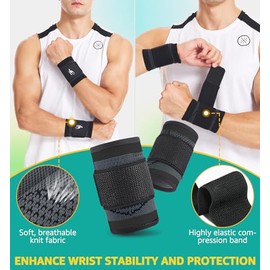 HiRui Muñequera muñequera de compresión, muñequera para el trabajo, fitness, levantamiento de pesas, tendinitis, túnel carpiano, alivio del dolor, muñ