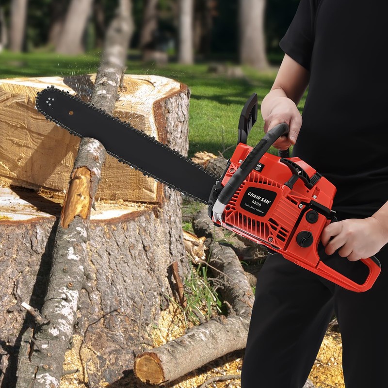 JAYGOVAN 20'' Gas Chainsaw 58CC Gasoline Powered Chainsaws 3.6HP Power