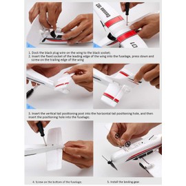 Remote Control Plane, 2.4Ghz 2 Channel RC Plane Ready to Fly,DIY RC Airplane Toy Durable EPP Foam Built-in 3-Axis Gyro System, Easy to Fly RC Aircraft for Beginners Kids and Adults(Two Batteries)