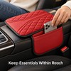 Universal Leather Car Armrest Storage Bag with Center Console Riser
