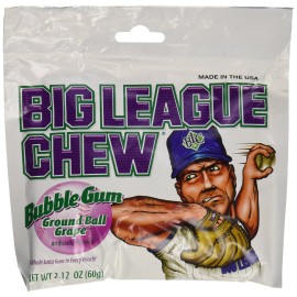 Big League Chew The Nutty Fruit House Big League Sour Grape Chew Bubble Gum