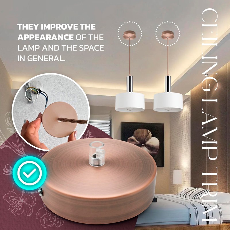 DOJA Barcelona Ceiling Lights Canopy Bronze Pack of 4 Lamp