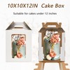 Hzzycaxli 2 Pack Tall Cake Boxes for Tier Cakes,10x10x12 Inch