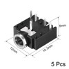 sourcing map 3.5 mm Audio Jack Connector PCB Mount Female