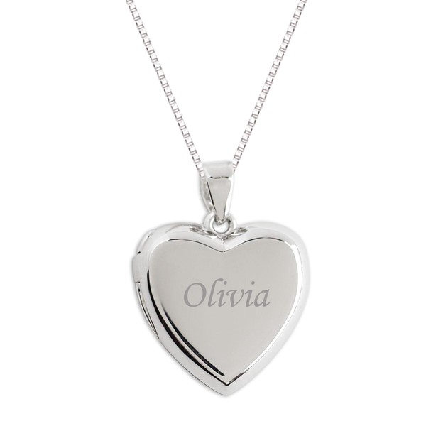 Cherished Moments Children's Sterling Silver Engraved Heart Locket for Toddlers,
