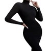 Azhong Women's Sexy Long Sleeve Turtleneck Jumpsuits Bodycon Back Zipper