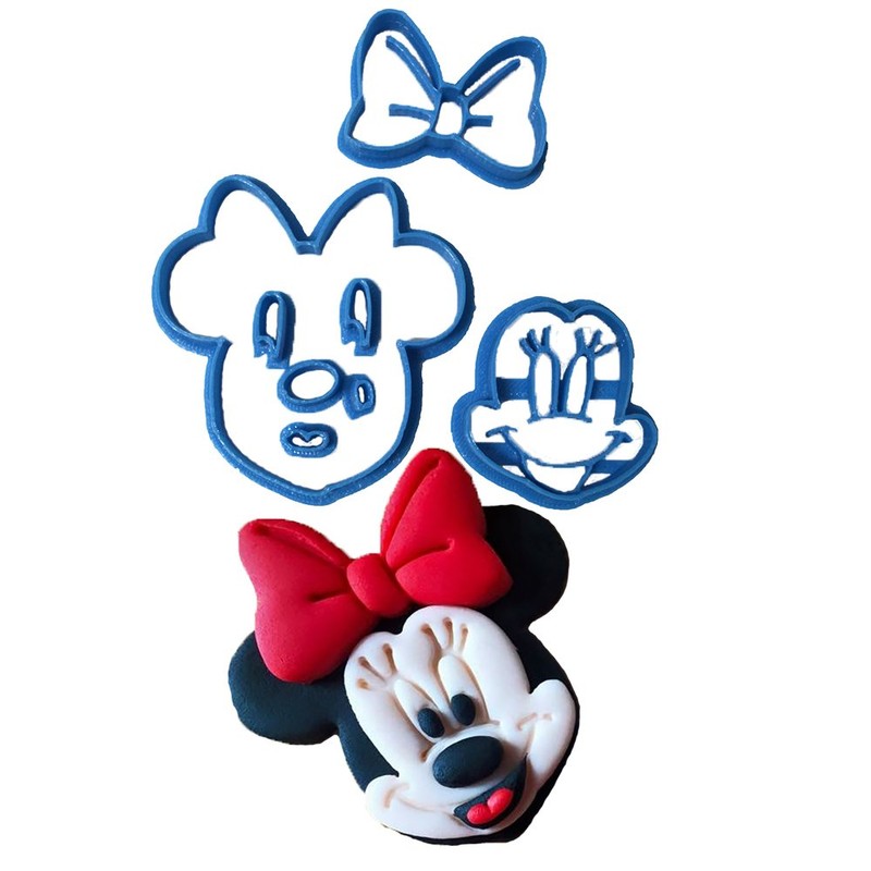 Cuticuter Minnie Cara Fondant Cookie Cutter, Plastic, Blue, 8 x
