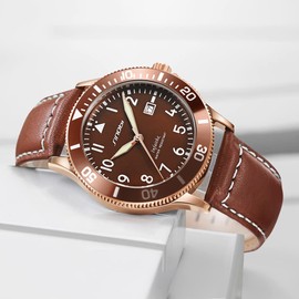 SHENGKE SINOBI Men’s Sport Watches Luminous Wristwatches for Men with Calendar Date Water Resistant Easy Read Casual Watch Men (Brown)