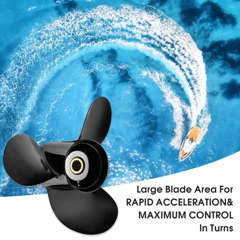 Wvkeosc 13 x 19 Aluminum Boat Propeller for Mercury Engines