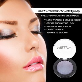 Baked Eyeshadow (Lilac) - Creamy Long Lasting Eye Shadow for Everyday Makeup - Highly Pigmented Vegan, Cruelty-Free & Paraben Free Eye Makeup by Mellow Cosmetics - Lilac - Lilac