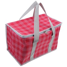 BUGUUYO Large Capacity Insulated Cooler Bag for Groceries Reusable Zippered Tote for Outdoor Activities Foldable Design for Transport for Picnics Camping