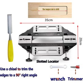 Aluminum Alloy Door Hinge Jig ，Door Hinge Hole Woodworking Hole Opener Slotting Locator ，Hinges for Wood Cabinet Kitchen Door Lock Installation