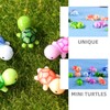 ERINGOGO 25pcs Small Turtle Miniature Turtle Resin Animal Bulk Minifigure