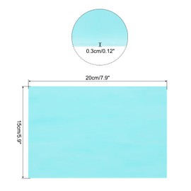 sourcing map Stained Glass Sheet Mosaic Tile 7.9 Inch x 5.9 Inch Sky Blue Stained Glass Sheets for Crafts DIY, Art Project