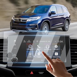 Sunsdrew 2PCS Screen Protector for 2019-2022 Honda Pilot/Passport 8-inch Touch Screen Radio Display Protector 9H Tempered Glass Protective Film Anti-Glare Pilot Passport Accessories