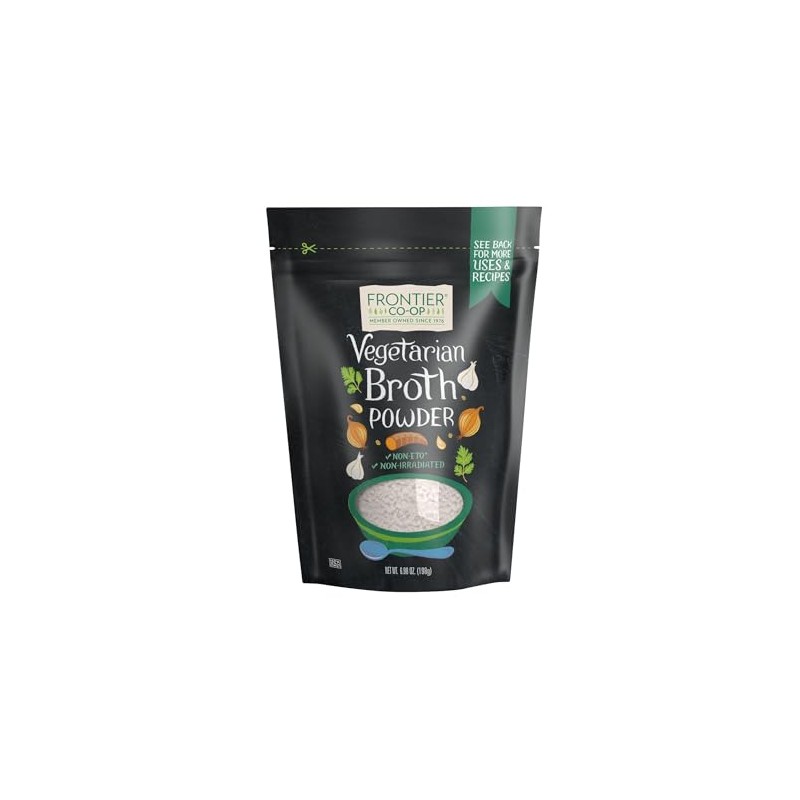 Frontier Vegetarian Broth Powder Pouch, 6.98 Ounce