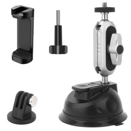 Mechrig Universal Suction Cup Mount for Cameras and Smartphones,360 Degree Adjustable Windshield and Dashboard Mount,Compatible with Hero 13/12/11/10/9,Osmo Action 5 Pro/4/3, Insta 360 ONE R and More