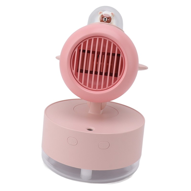 Mini Bear Cooling Fan USB Charging Misting Desktop Fan Table
