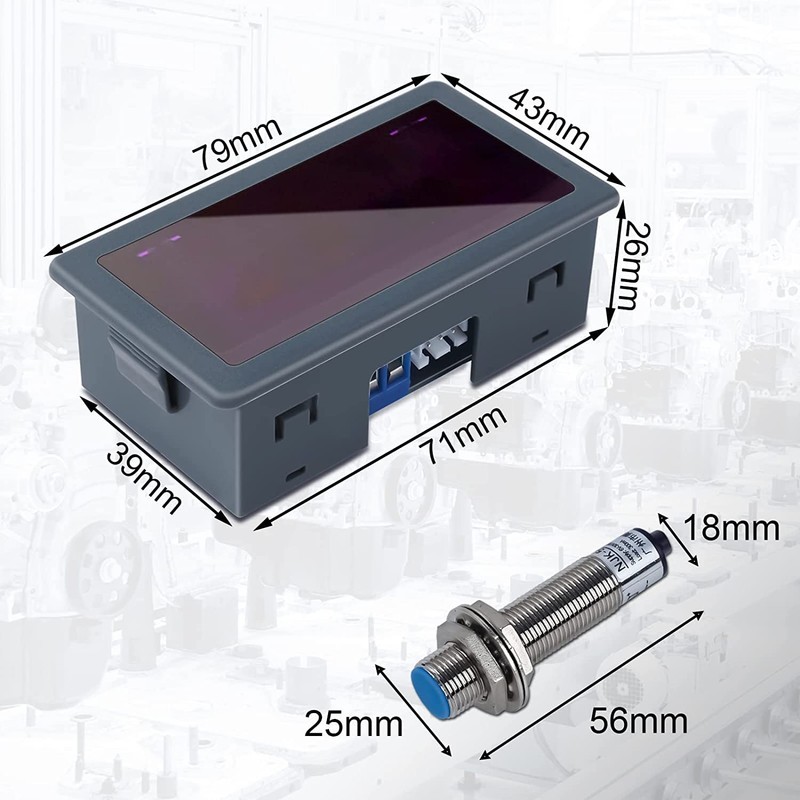 DONGKER Digital LED Tachometer, AC 230 V 110 V Digital