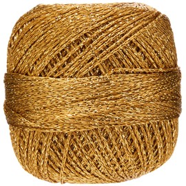 Grundl 872-8210 25 g Glitter Crochet Yarn Ball, Bronze