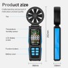 Handheld High Accuracy Anemometer Double Bearing 8-blade Fan Digital Anemometer