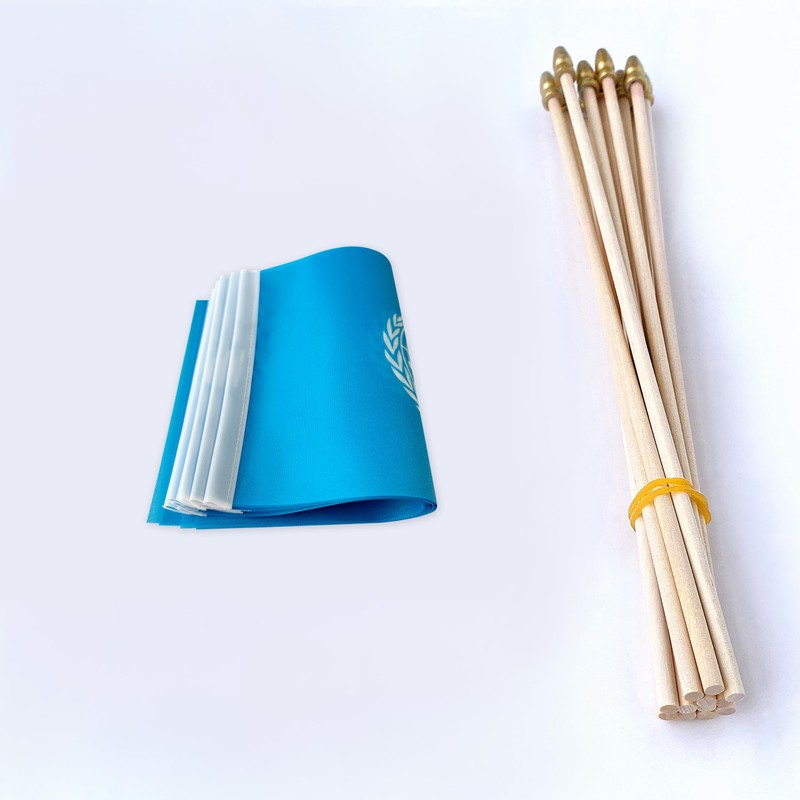 TSMD United Nations Stick Flag UN Small Mini Hand Held