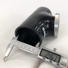 Unbranded 2.5" Type RS/S Turbo BOV Silicone Coupler Flange Adapter Black with Clamps