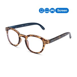B + D Reading glasses - Brand Blue Ban Readers - Material Frame and temple: PC - Temples with flex - Blue Light filter lenses - Tortoise Color - +2.50