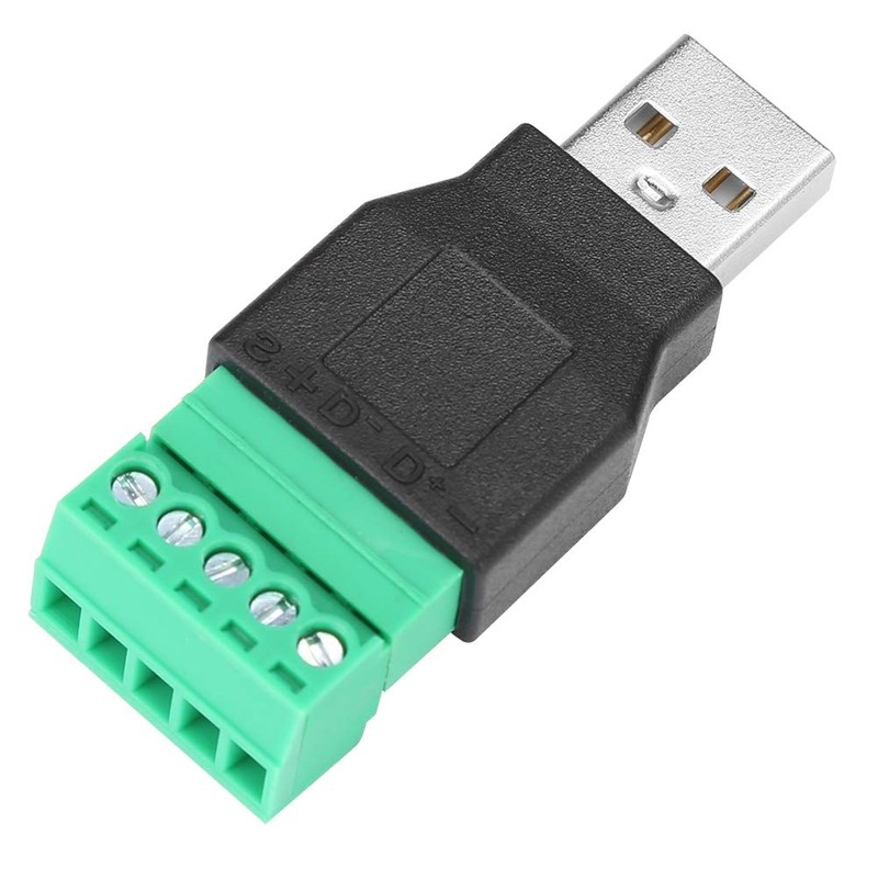 Conector de Terminal de 2 PCS, Conector Macho USB a