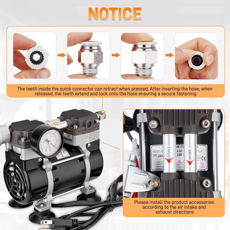 50L/Min Oilless Vacuum Pump for Laboratory Electronics DIY Industry