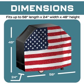 Grill Cover for Outdoor Grill 58 Inch, Heavy Duty Waterproof BBQ Gas Grill Cover for Outside, UV & Fade Resistant, Compatible with Most 3-4 Burner Grills