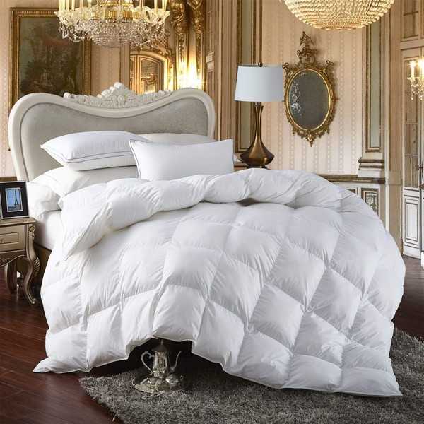 Premium All-Season Twin Size Luxury Siberian Goose Down Comforter Duvet