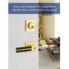 Gold Door Handle 1 Pcs, Privacy Door Levers with Black