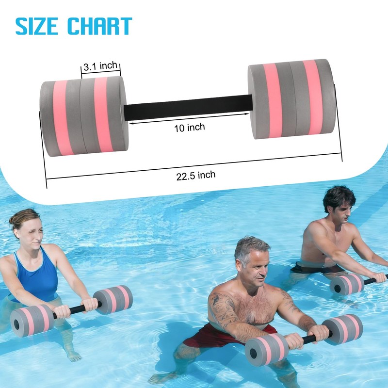 Water Dumbbell, Pool Weights for Water Aerobic Exercise, Aquatic Barbell