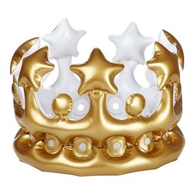 Mr. Gadget's Solutions 23cm Inflatable Crown King Crown Queen Crown For Adults & Children Pool Toys for Kids, Activity Games, Summer Outdoor Activity - Bright and Attractive Colour