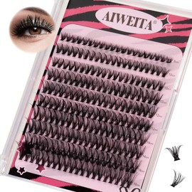 AIWEITA Lash Clusters Wispy DIY Individual Lashes 30D 200pcs Lash Extension Eyelash Clusters Natural Cluster Lashes Cat Eye Lashes D Curl Fluffy Eyelash Extensions 8-16mm